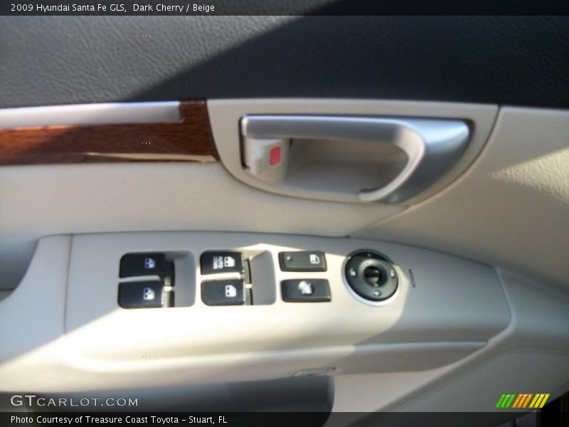 Dark Cherry / Beige 2009 Hyundai Santa Fe GLS