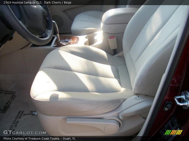 Dark Cherry / Beige 2009 Hyundai Santa Fe GLS
