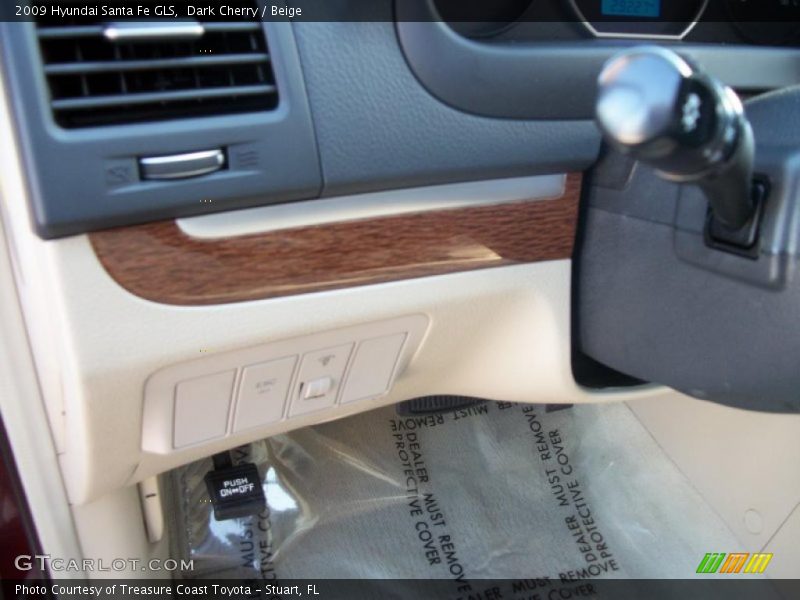 Dark Cherry / Beige 2009 Hyundai Santa Fe GLS