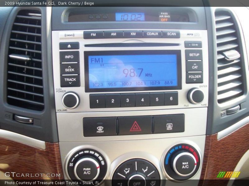 Dark Cherry / Beige 2009 Hyundai Santa Fe GLS
