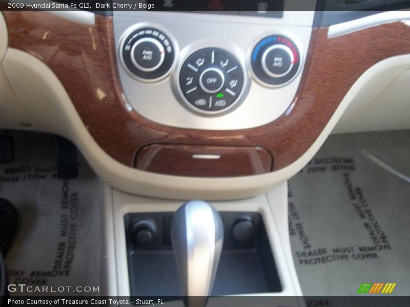 Dark Cherry / Beige 2009 Hyundai Santa Fe GLS