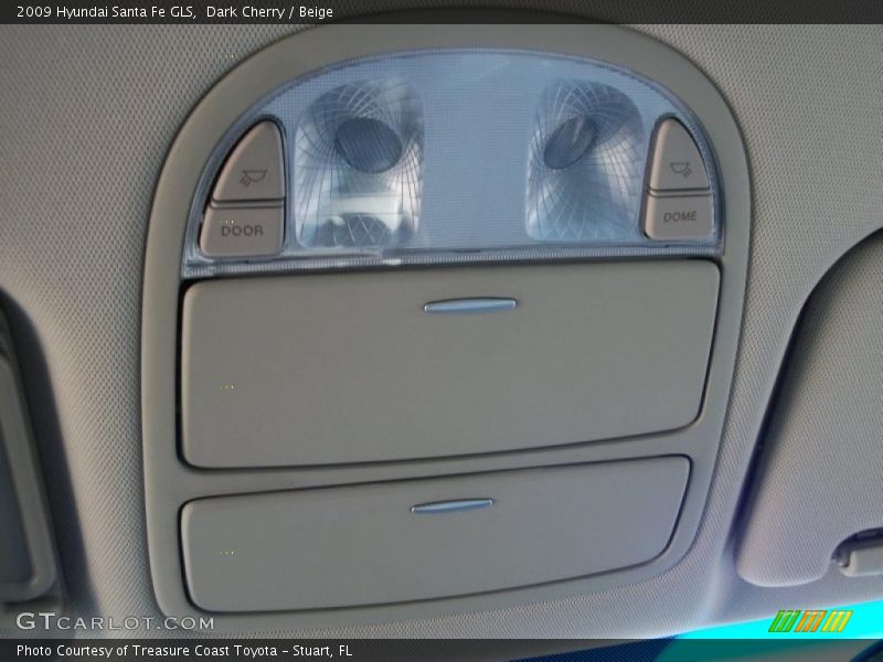 Dark Cherry / Beige 2009 Hyundai Santa Fe GLS