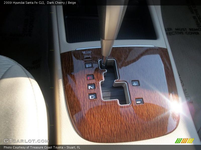 Dark Cherry / Beige 2009 Hyundai Santa Fe GLS