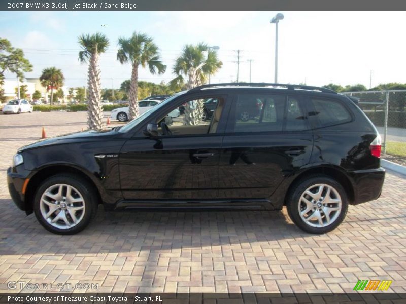 Jet Black / Sand Beige 2007 BMW X3 3.0si