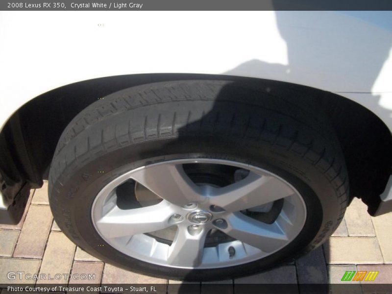 Crystal White / Light Gray 2008 Lexus RX 350