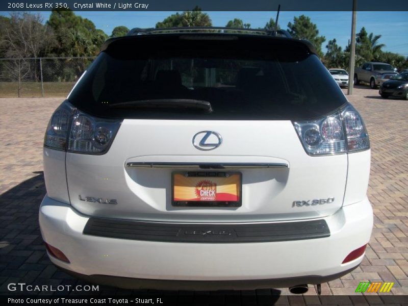 Crystal White / Light Gray 2008 Lexus RX 350