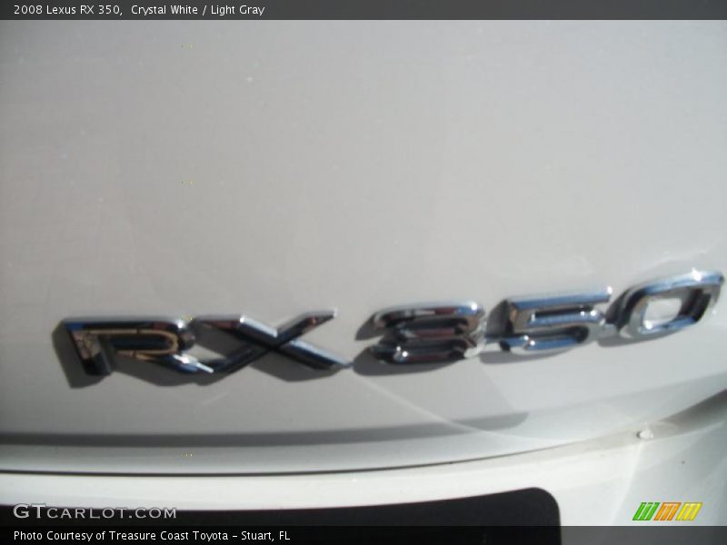 Crystal White / Light Gray 2008 Lexus RX 350