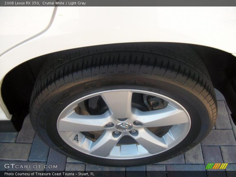 Crystal White / Light Gray 2008 Lexus RX 350