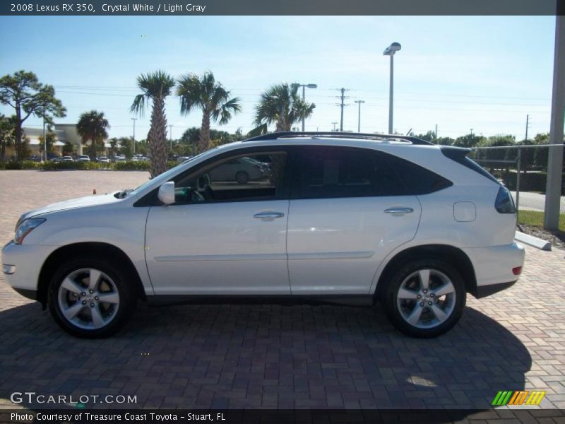 Crystal White / Light Gray 2008 Lexus RX 350