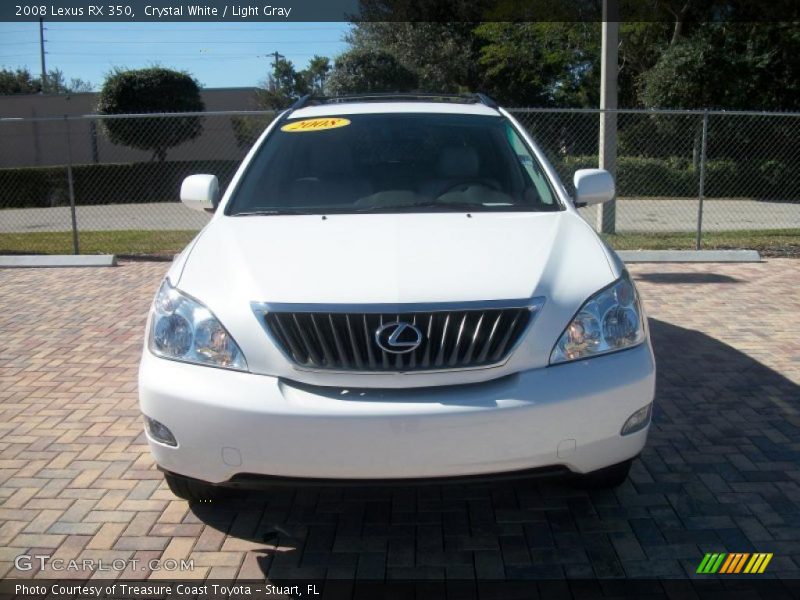 Crystal White / Light Gray 2008 Lexus RX 350