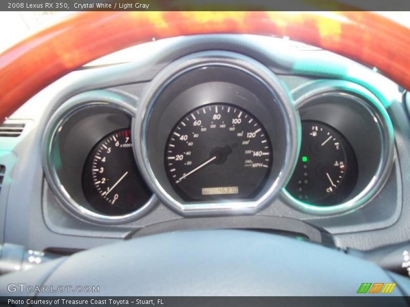 Crystal White / Light Gray 2008 Lexus RX 350