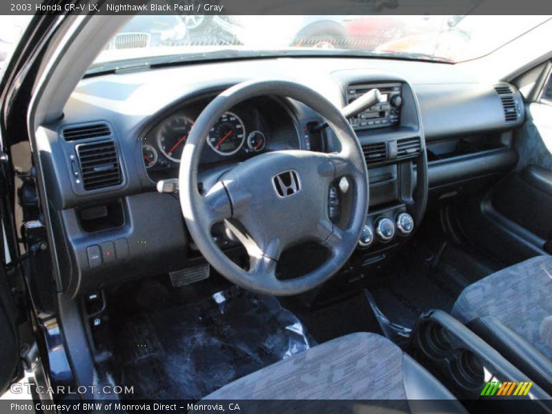 Nighthawk Black Pearl / Gray 2003 Honda CR-V LX