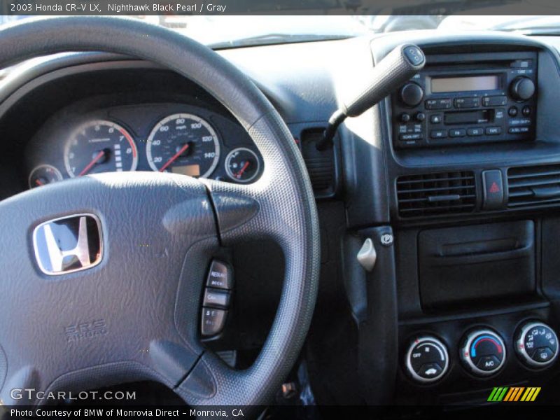 Nighthawk Black Pearl / Gray 2003 Honda CR-V LX