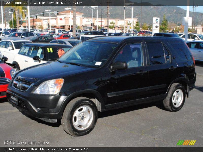 Nighthawk Black Pearl / Gray 2003 Honda CR-V LX