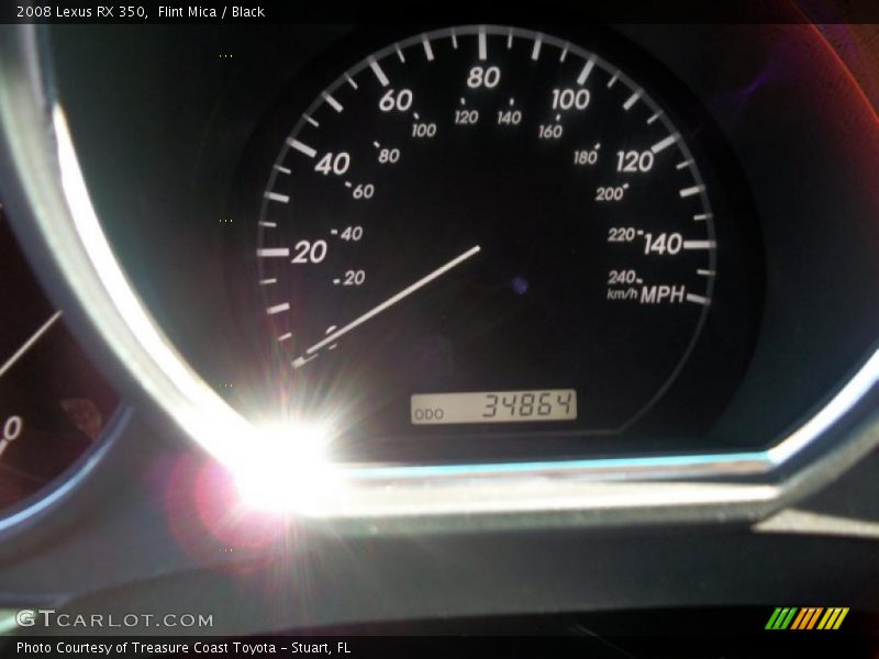 Flint Mica / Black 2008 Lexus RX 350
