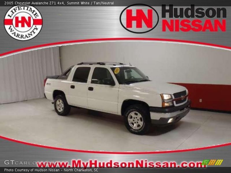 Summit White / Tan/Neutral 2005 Chevrolet Avalanche Z71 4x4