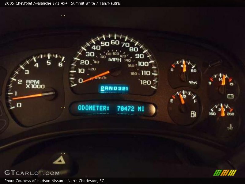 Summit White / Tan/Neutral 2005 Chevrolet Avalanche Z71 4x4