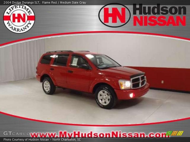 Flame Red / Medium Slate Gray 2004 Dodge Durango SLT