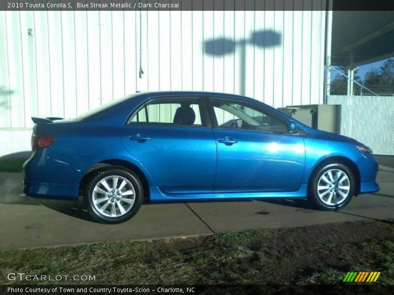 Blue Streak Metallic / Dark Charcoal 2010 Toyota Corolla S