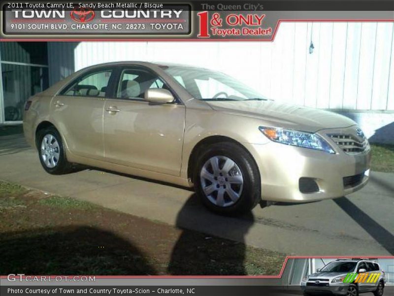 Sandy Beach Metallic / Bisque 2011 Toyota Camry LE