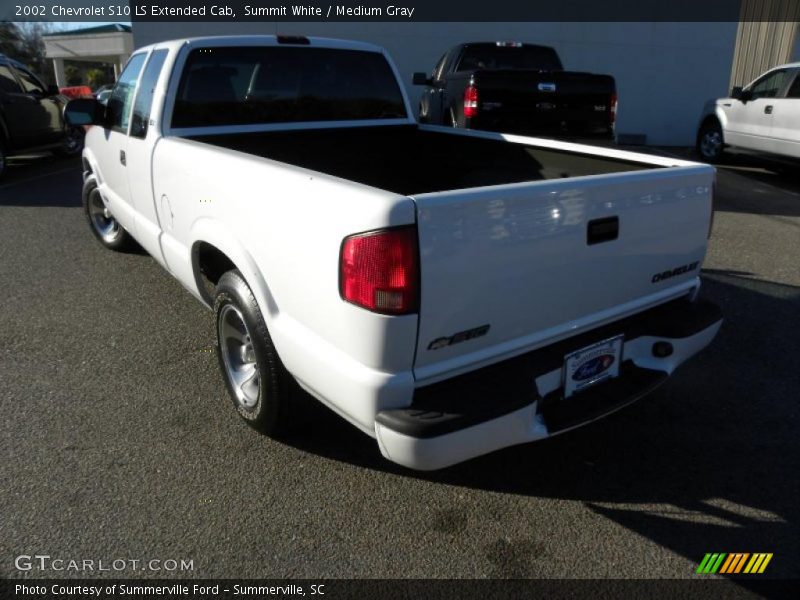 Summit White / Medium Gray 2002 Chevrolet S10 LS Extended Cab