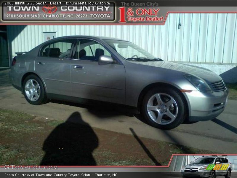 Desert Platinum Metallic / Graphite 2003 Infiniti G 35 Sedan