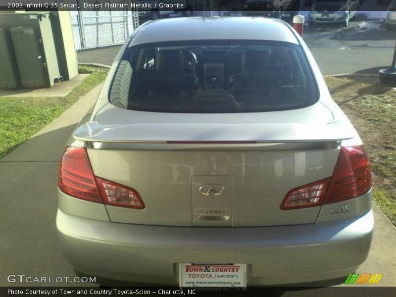 Desert Platinum Metallic / Graphite 2003 Infiniti G 35 Sedan