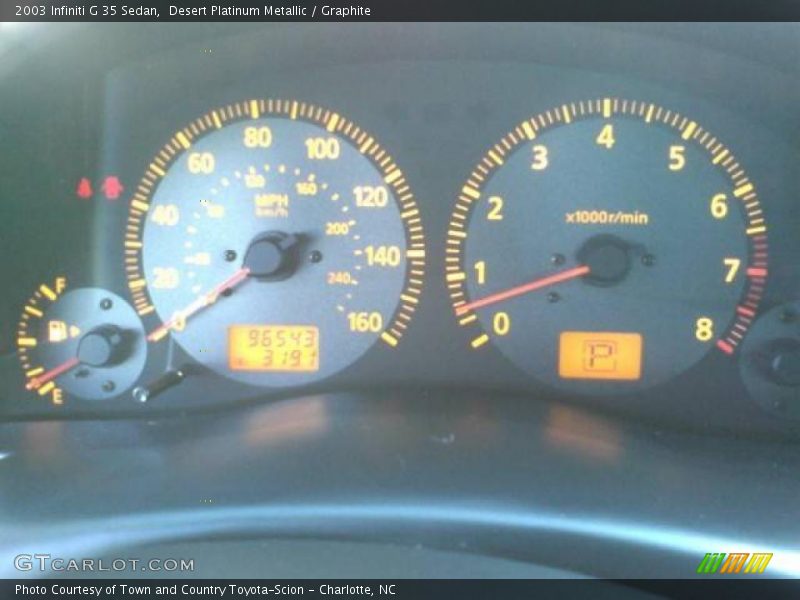 Desert Platinum Metallic / Graphite 2003 Infiniti G 35 Sedan