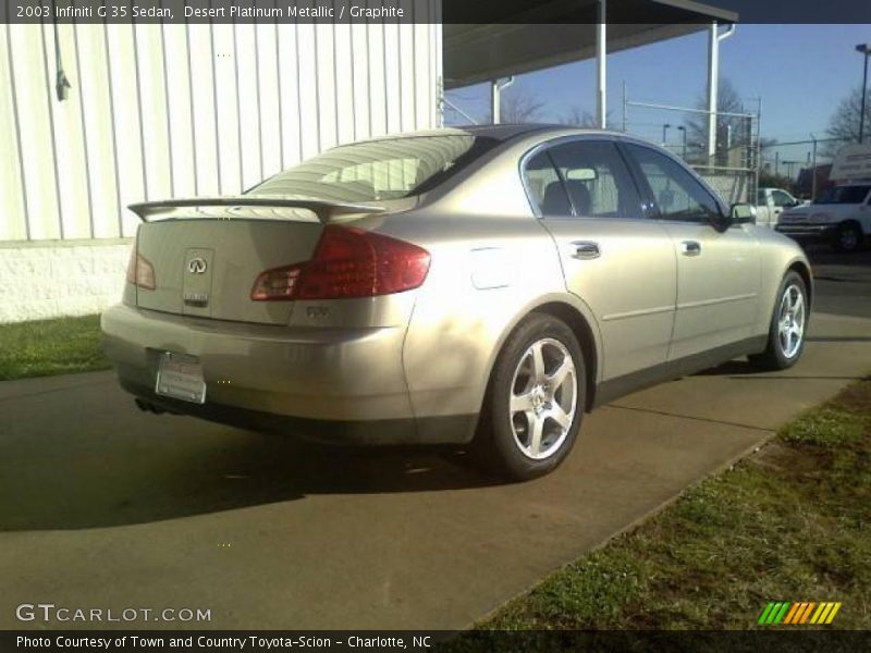 Desert Platinum Metallic / Graphite 2003 Infiniti G 35 Sedan