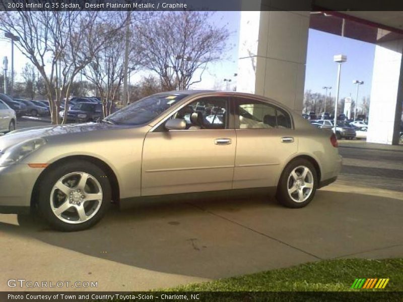 Desert Platinum Metallic / Graphite 2003 Infiniti G 35 Sedan