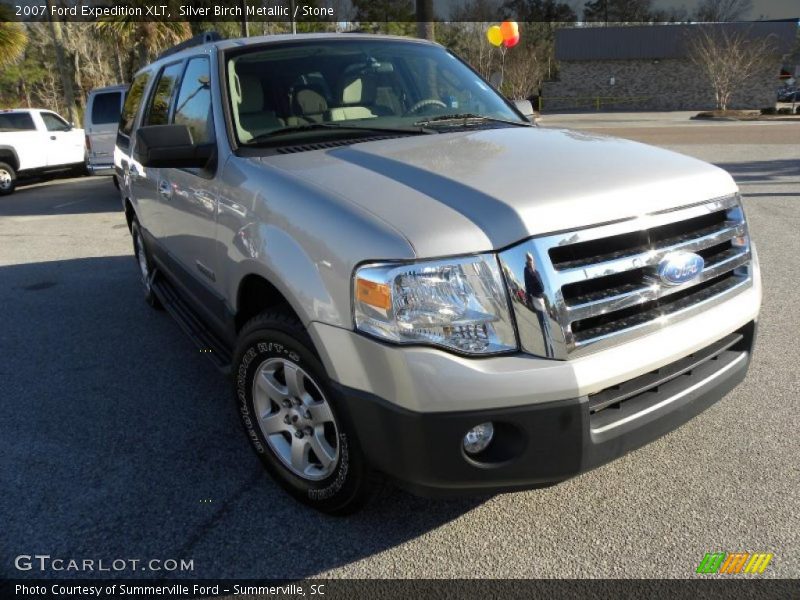 Silver Birch Metallic / Stone 2007 Ford Expedition XLT