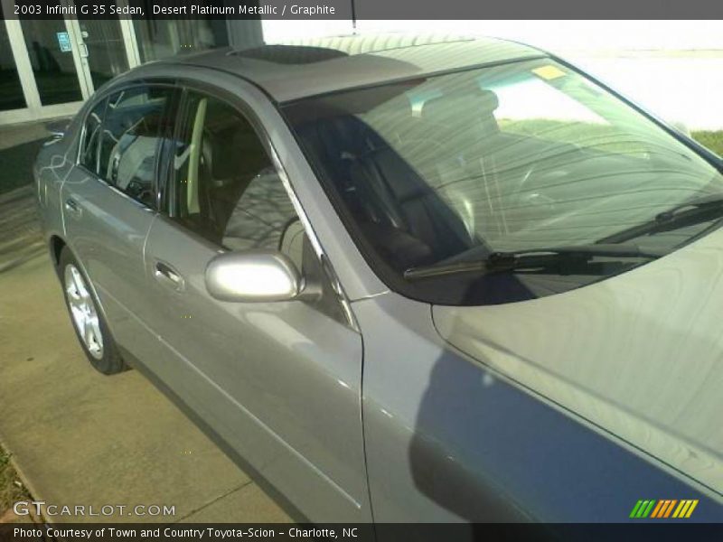 Desert Platinum Metallic / Graphite 2003 Infiniti G 35 Sedan