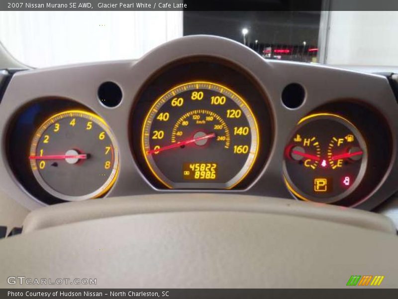 Glacier Pearl White / Cafe Latte 2007 Nissan Murano SE AWD