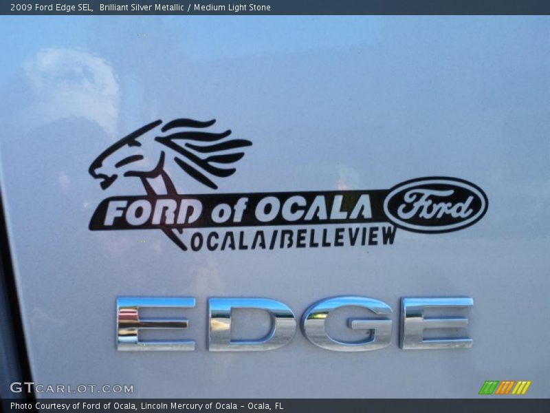Brilliant Silver Metallic / Medium Light Stone 2009 Ford Edge SEL