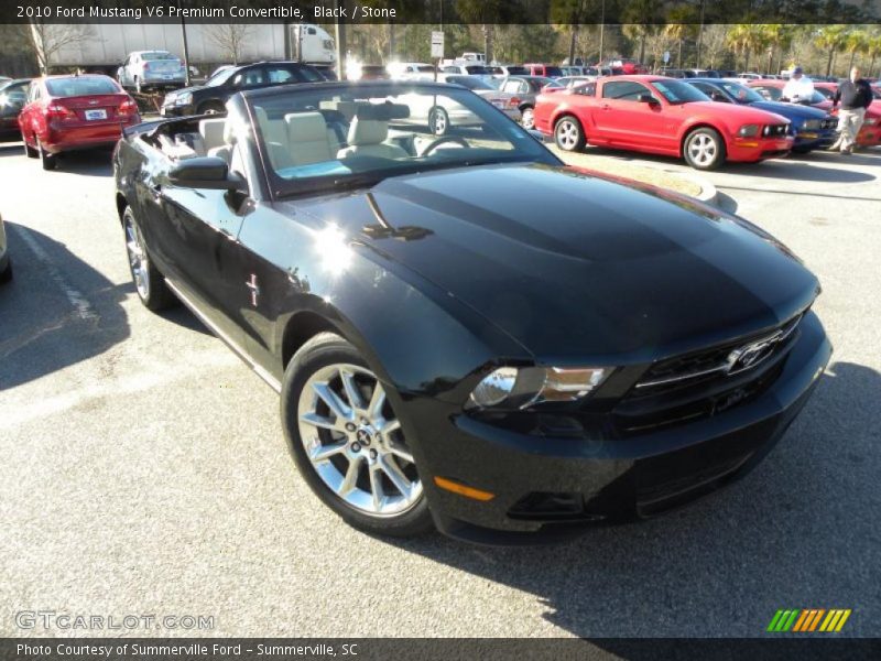 Black / Stone 2010 Ford Mustang V6 Premium Convertible