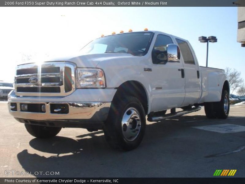 Oxford White / Medium Flint 2006 Ford F350 Super Duty King Ranch Crew Cab 4x4 Dually