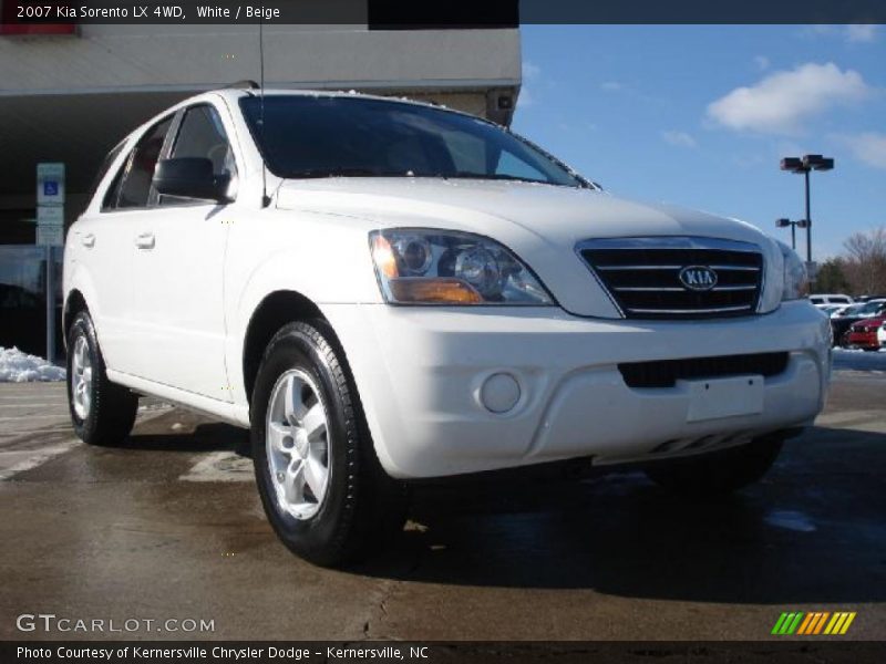 White / Beige 2007 Kia Sorento LX 4WD