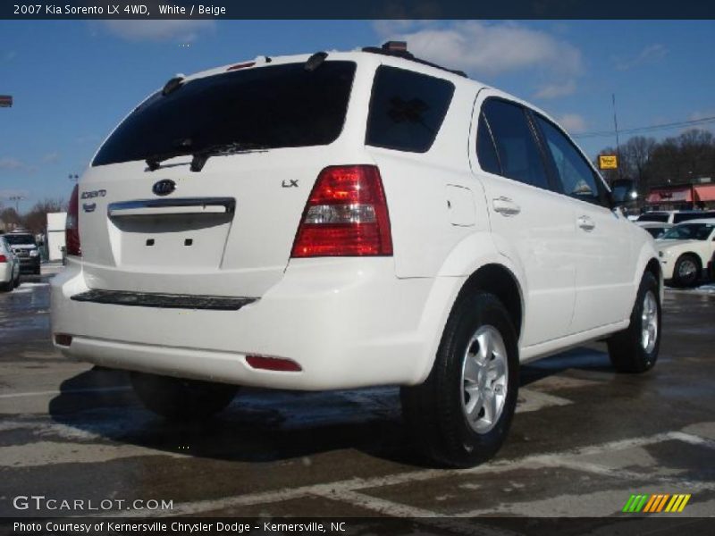 White / Beige 2007 Kia Sorento LX 4WD