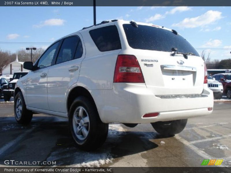 White / Beige 2007 Kia Sorento LX 4WD