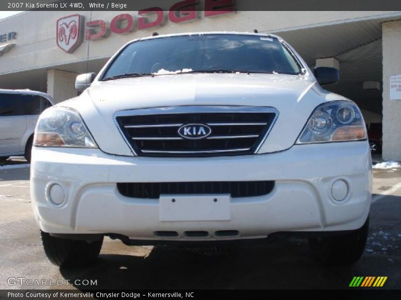 White / Beige 2007 Kia Sorento LX 4WD