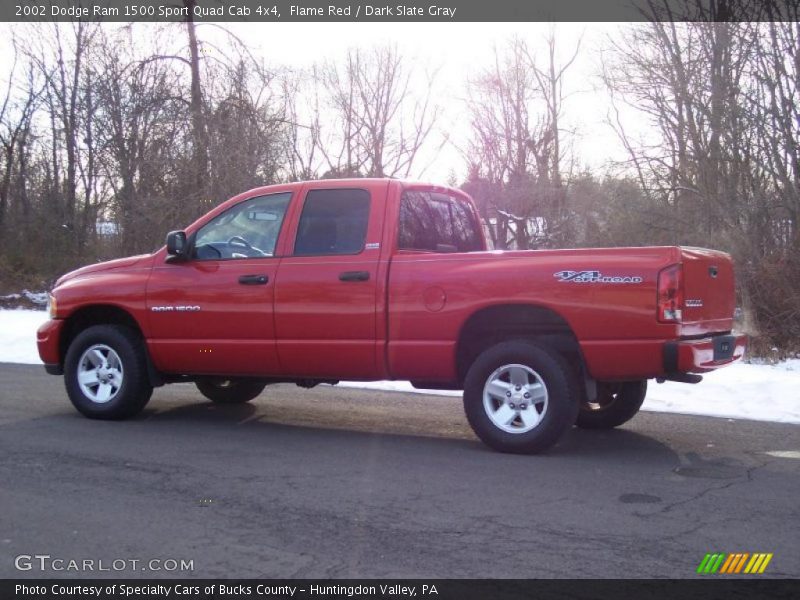 Flame Red / Dark Slate Gray 2002 Dodge Ram 1500 Sport Quad Cab 4x4