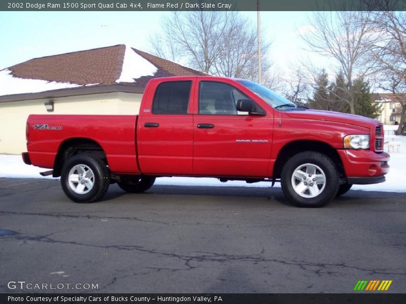Flame Red / Dark Slate Gray 2002 Dodge Ram 1500 Sport Quad Cab 4x4