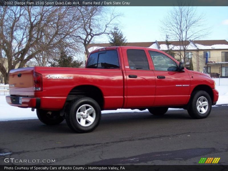 Flame Red / Dark Slate Gray 2002 Dodge Ram 1500 Sport Quad Cab 4x4