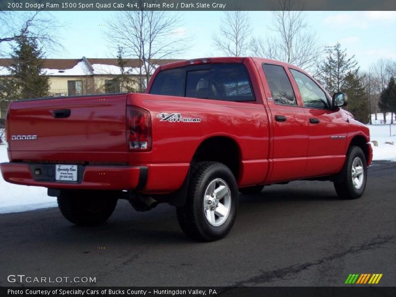Flame Red / Dark Slate Gray 2002 Dodge Ram 1500 Sport Quad Cab 4x4