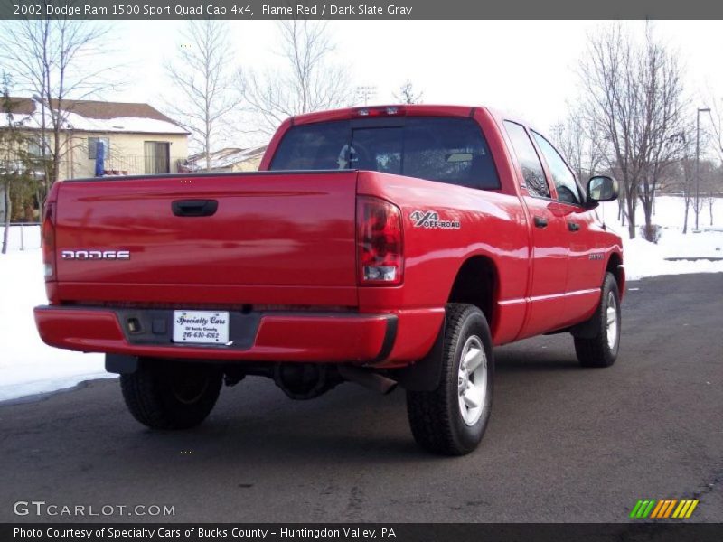 Flame Red / Dark Slate Gray 2002 Dodge Ram 1500 Sport Quad Cab 4x4