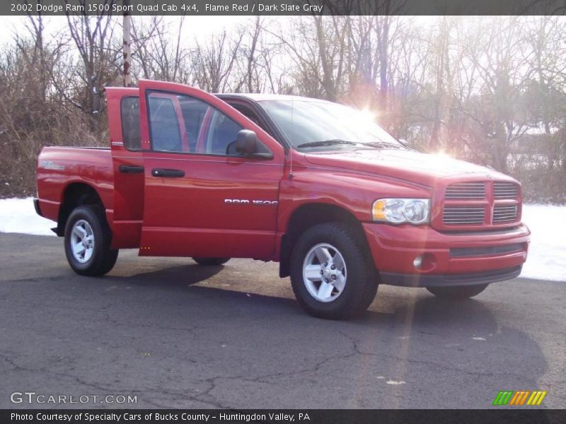 Flame Red / Dark Slate Gray 2002 Dodge Ram 1500 Sport Quad Cab 4x4
