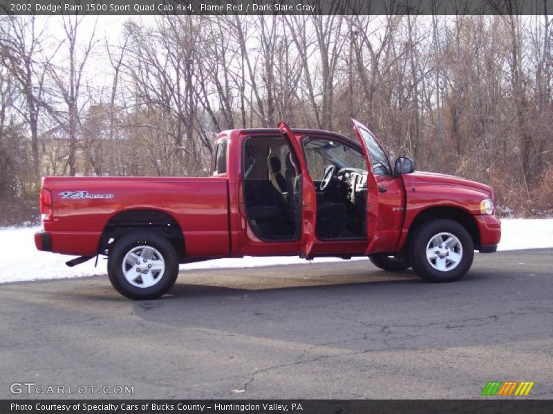 Flame Red / Dark Slate Gray 2002 Dodge Ram 1500 Sport Quad Cab 4x4