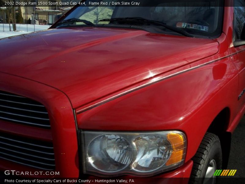 Flame Red / Dark Slate Gray 2002 Dodge Ram 1500 Sport Quad Cab 4x4