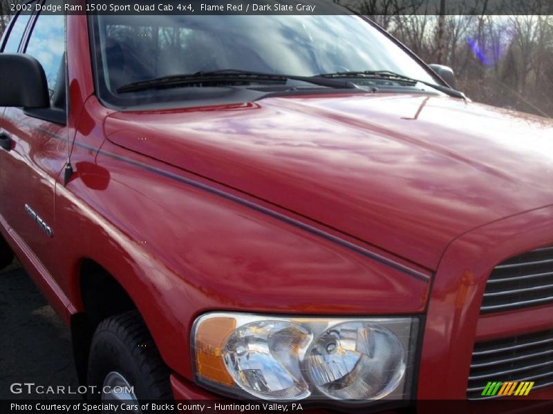 Flame Red / Dark Slate Gray 2002 Dodge Ram 1500 Sport Quad Cab 4x4