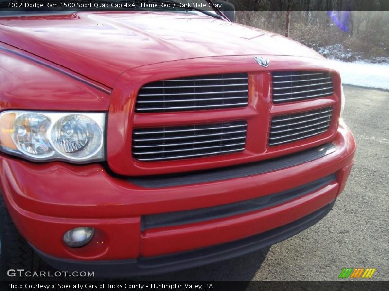 Flame Red / Dark Slate Gray 2002 Dodge Ram 1500 Sport Quad Cab 4x4
